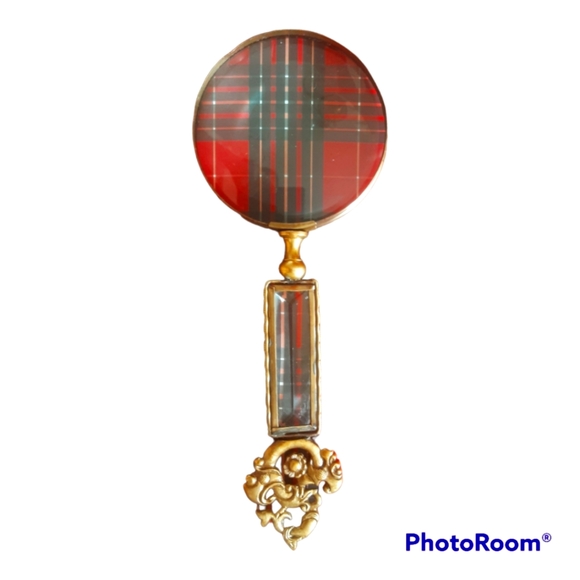 Antique Brass Magnifying Glass Ornate - Picture 2 of 8